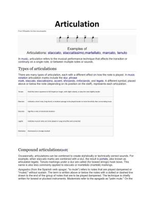 Articulation from Wikipedia, the Free Encyclopedia