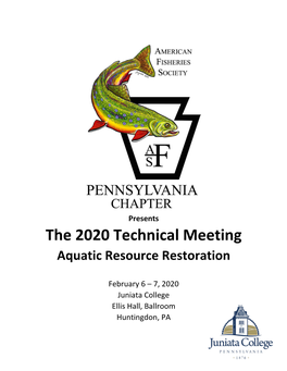 The 2020 Technical Meeting Aquatic Resource Restoration