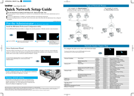 Quick Network Setup Guide Printing Through a Queue, Or Sharename