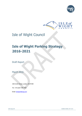 Isle of Wight Parking Strategy 2016-2021