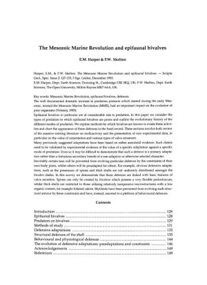 The Mesozoic Marine Revolution and Epifaunal Bivalves