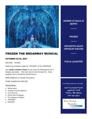Frozen the Broadway Musical