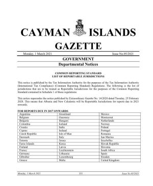 Cayman Islands Gazette