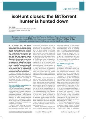 Isohunt Closes: the Bittorrent Hunter Is Hunted Down