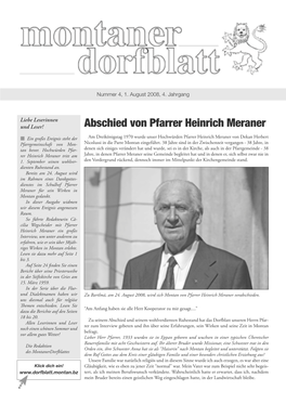 Abschied Von Pfarrer Heinrich Meraner