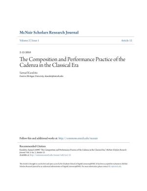 The Composition and Performance Practice of the Cadenza in the Classical Era