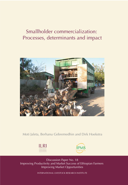 Smallholder Commercialization: Processes, Determinants and Impact