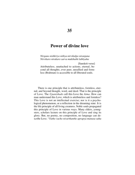 35 Power of Divine Love