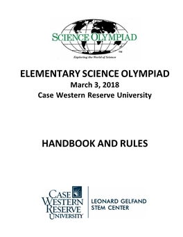 Elementary Science Olympiad Handbook and Rules