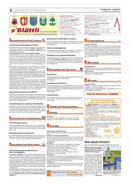 Amtsblatt Vom 23.08.2018 (KW 34) PDF (287.12