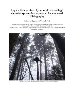 Appalachian Northern Flying Squirrels and High Elevation Spruce-Fir Ecosystems: an Annotated Bibliography