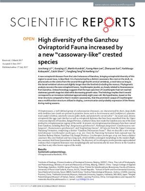 High Diversity of the Ganzhou Oviraptorid Fauna Increased by A