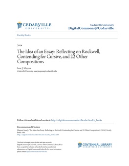 The Idea of an Essay: Reflecting on Rockwell, Contending for Cursive