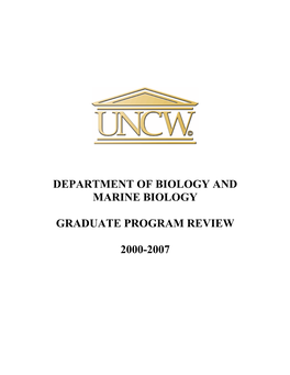 Department of Biology and Marine Biology Graduate Program Review