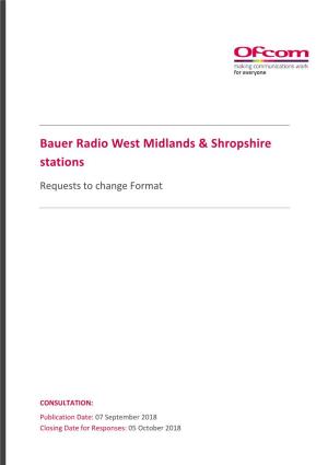 Bauer Radio West Midlands & Shropshire Stations
