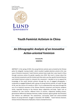 Youth Feminist Activism in China