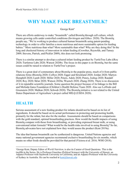 Why Make Fake Breastmilk?