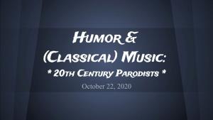 Humor & (Classical) Music
