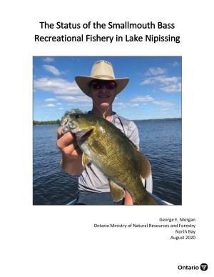 The Status of the Smallmouth Bass Recreational Fishery in Lake Nipissing