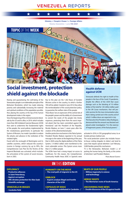 Social Investment, Protection Shield Against the Blockade