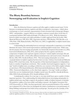 The Blurry Boundary Between Stereotyping and Evaluation in Implicit Cognition