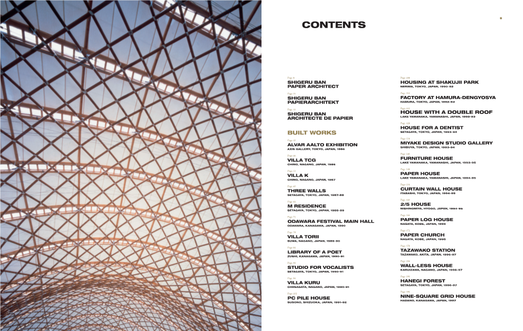 Table of Contents