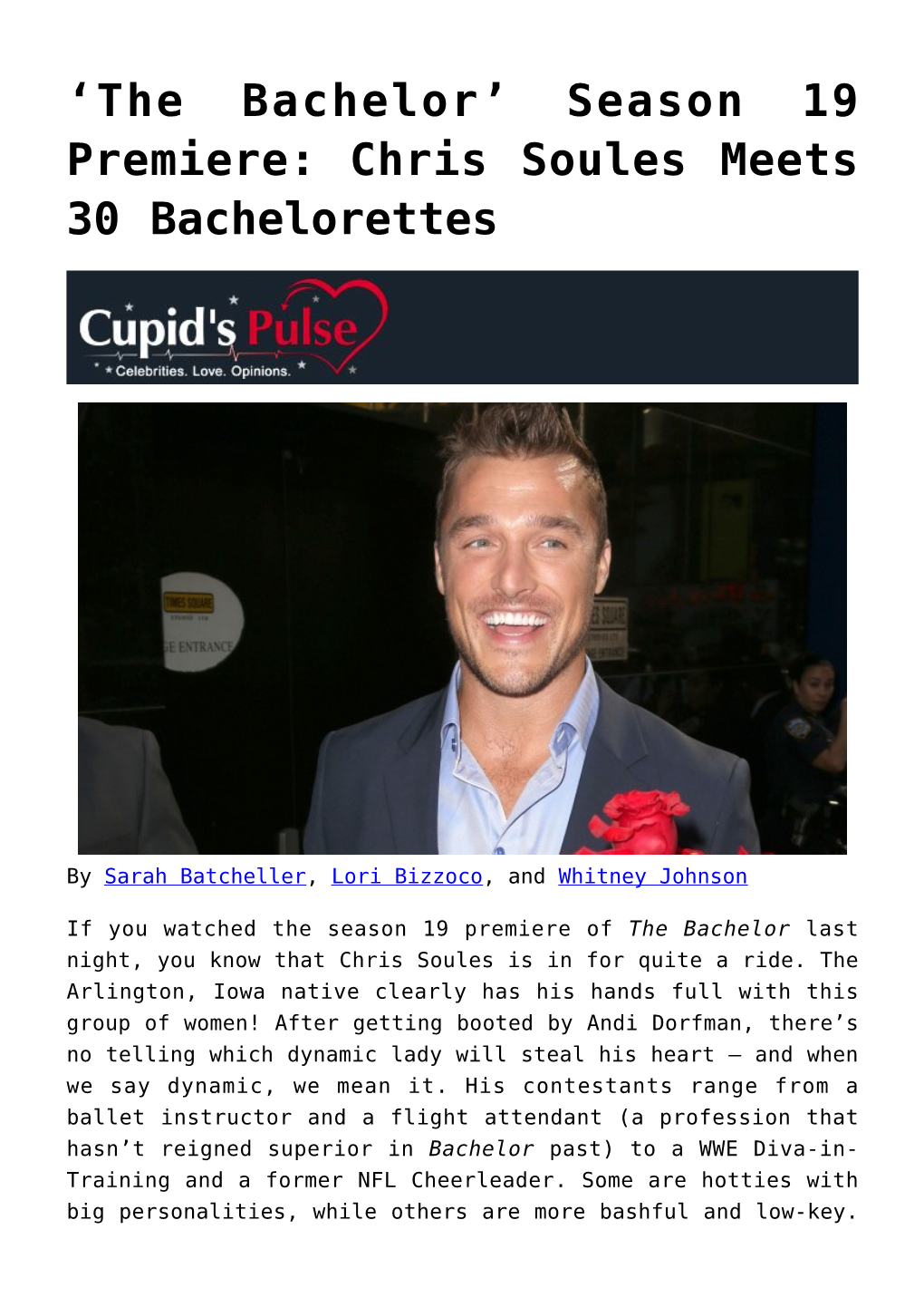 Chris Soules Meets 30 Bachelorettes