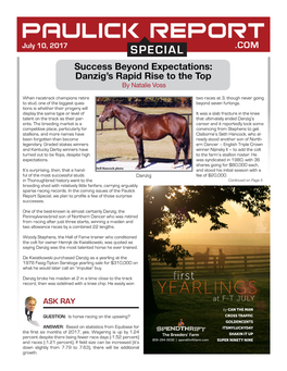 SPECIAL .COM Success Beyond Expectations: Danzig’S Rapid Rise to the Top by Natalie Voss