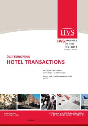 2014 European Hotel Transactions