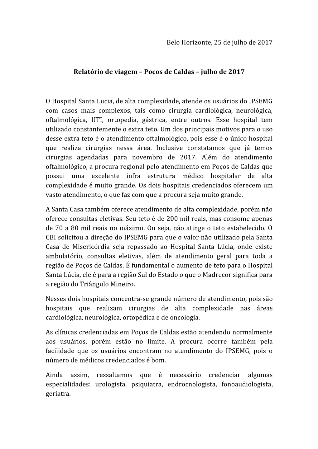 Poços De Caldas – Julho De 2017