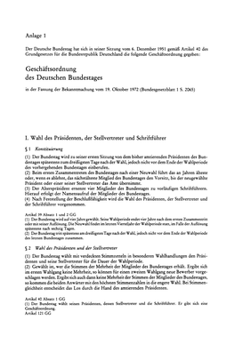 Geschaftsordnung Des Deutschen Bundestages