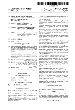 (12) United States Patent (10) Patent No.: US 6,555,349 B1 O'donnell (45) Date of Patent: Apr