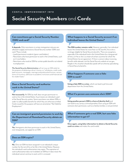 Social Security Numbers Andcards