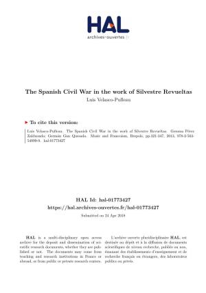 The Spanish Civil War in the Work of Silvestre Revueltas Luis Velasco-Pufleau