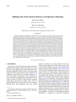 Lightning in the North American Monsoon: an Exploratory Climatology
