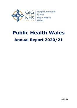 Public Health Wales Annual Report 2020/21
