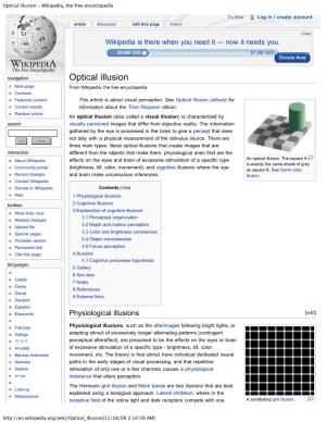Optical Illusion - Wikipedia, the Free Encyclopedia