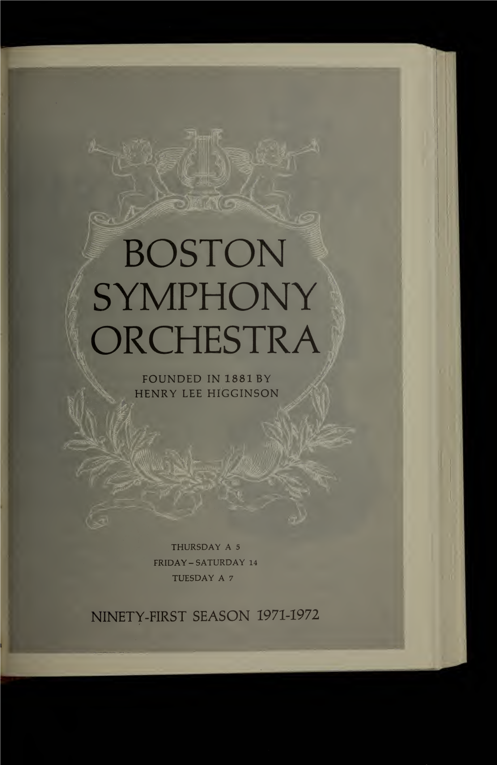 Boston Symphony Orchestra Concert Programs, Season 91, 1971-1972, Subscription