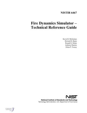Fire Dynamics Simulator – Technical Reference Guide