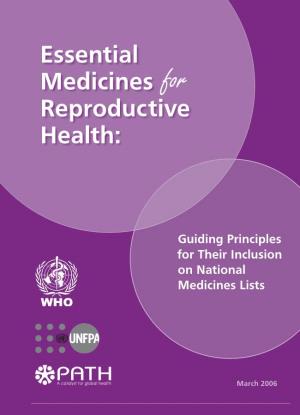 Essential Medicines Reproductive Health