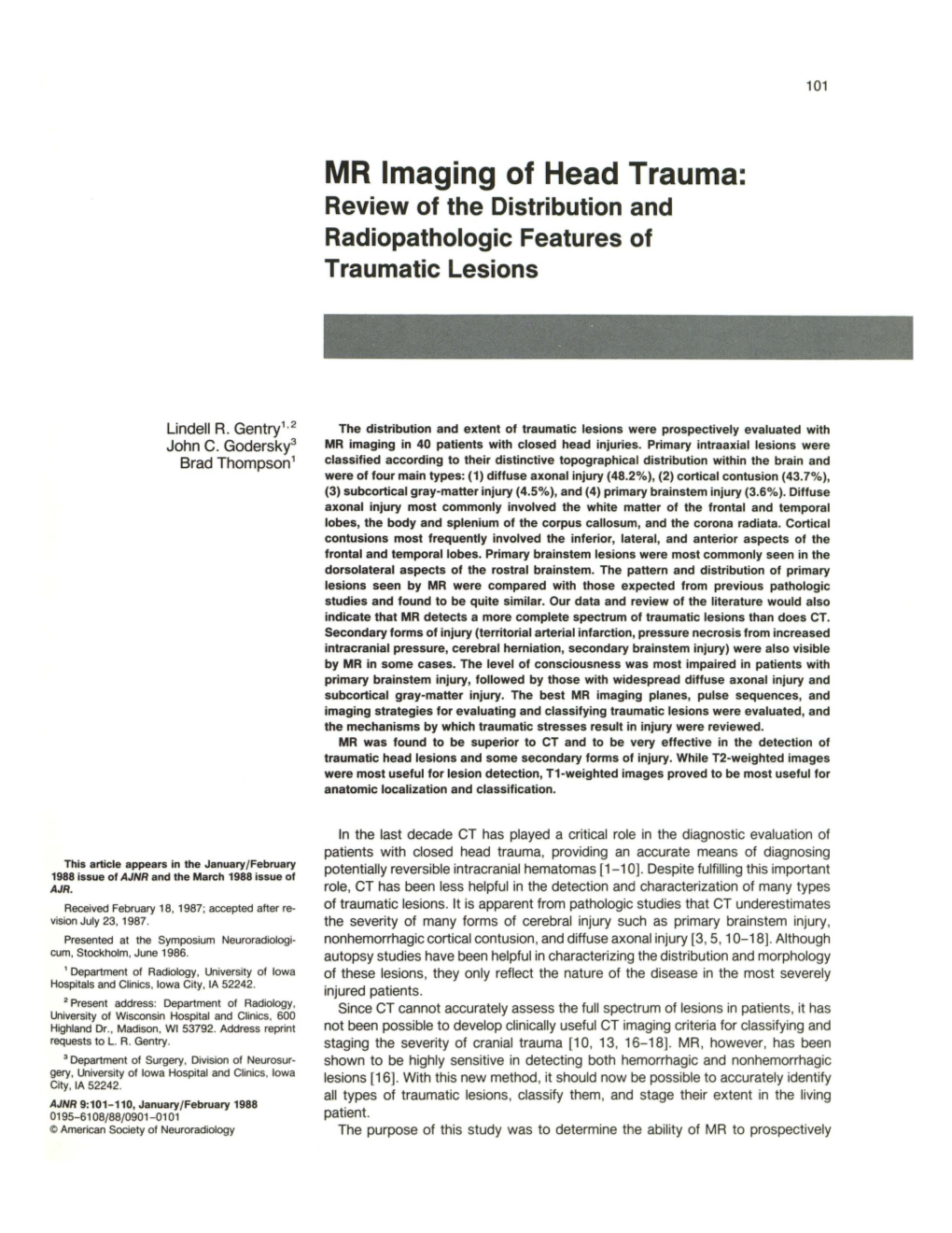 trauma imaging a literature review
