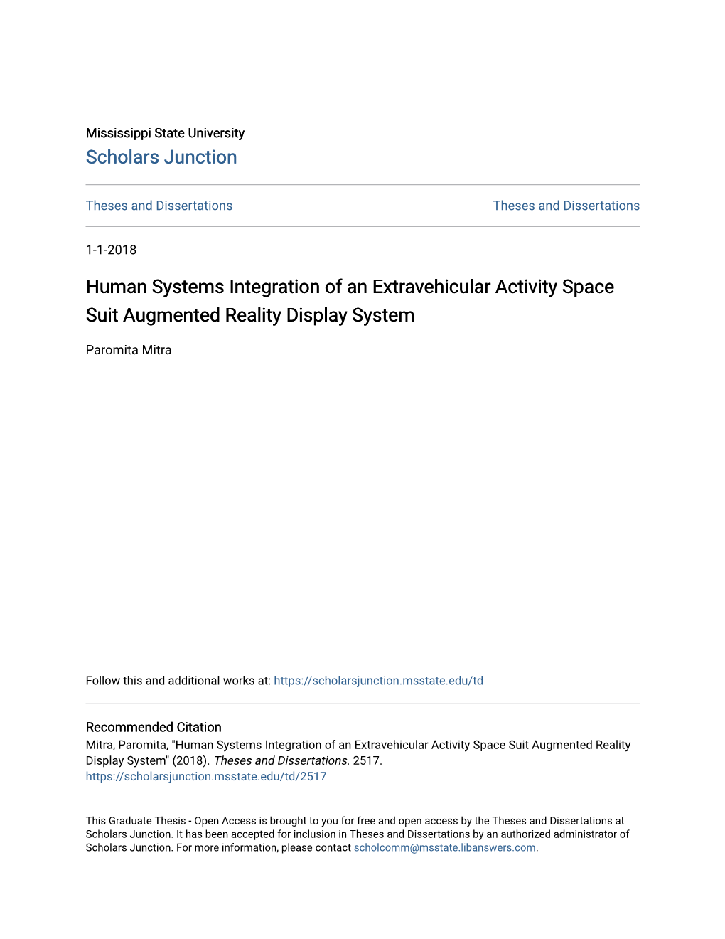 Human Systems Integration of an Extravehicular Activity Space Suit Augmented Reality Display System