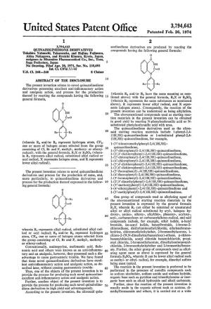 United States Patent Office Patented Feb