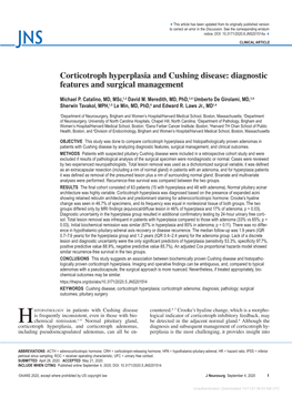 Corticotroph Hyperplasia and Cushing Disease: Diagnostic Features and Surgical Management