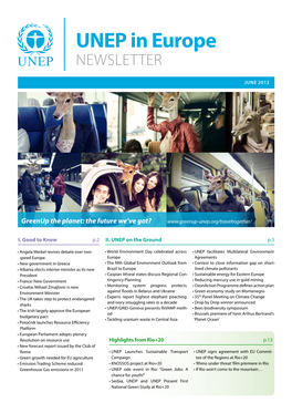 UNEP in Europe Newsletter