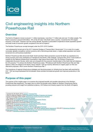 Civil Engineering Insights Into Northern Powerhouse Rail