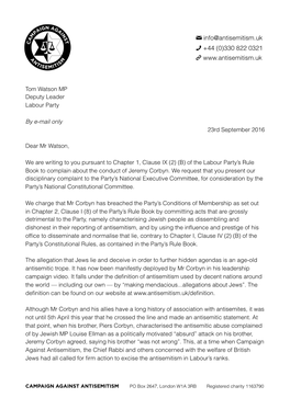 Corbyn Disciplinary Letter.Key