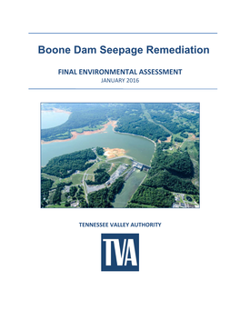 Boone Dam Seepage Remediation
