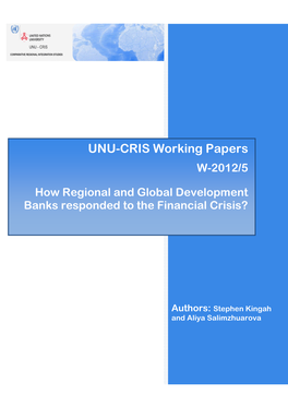 UNU-CRIS Working Papers W-2012/5