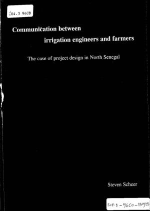 Communication Between Irrigation Engineers and Farmers